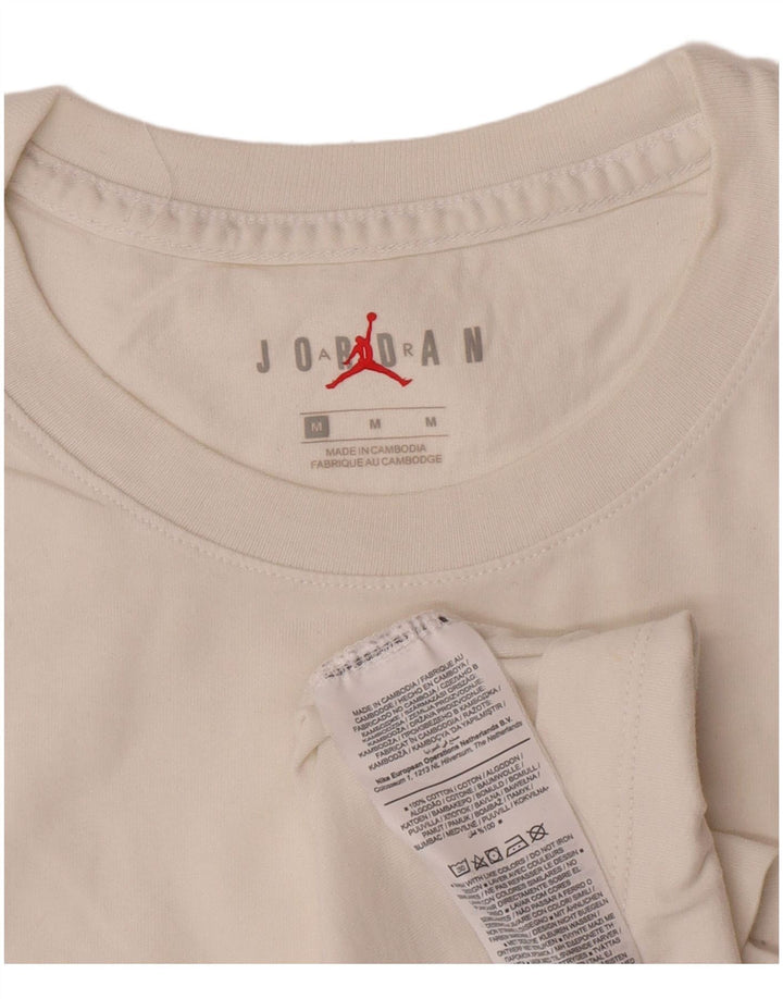 T-shirt grafica da uomo Jordan Top in cotone bianco medio