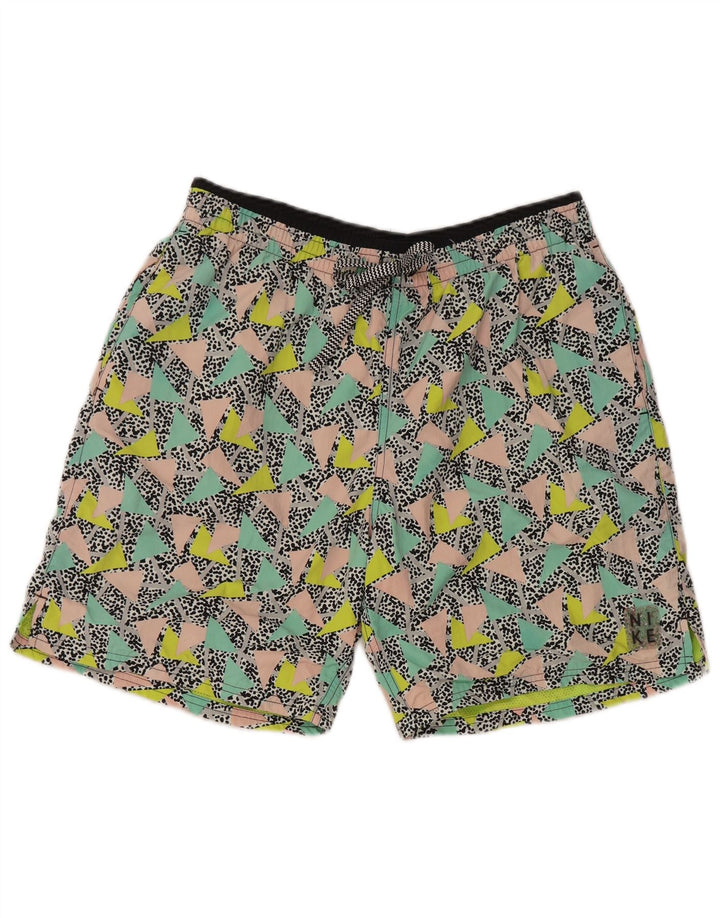 Pantaloncini sportivi Nike da uomo, poliestere geometrico multicolore medio