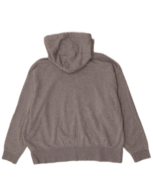 Felpa con cappuccio Nike da donna, vestibilità rilassata, UK 14, cotone grigio medio, sportivo