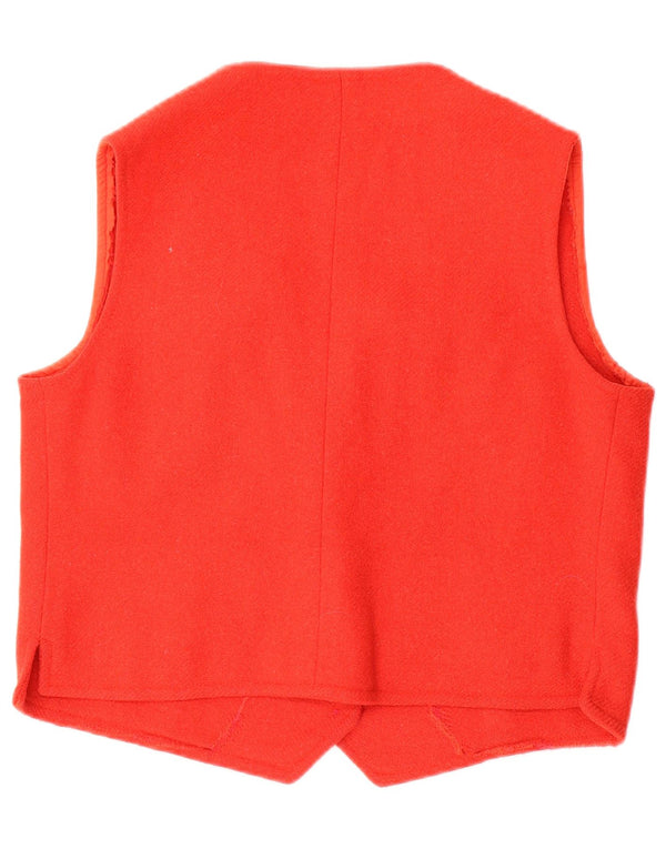 Gilet vintage da donna UK 16 grande rosso