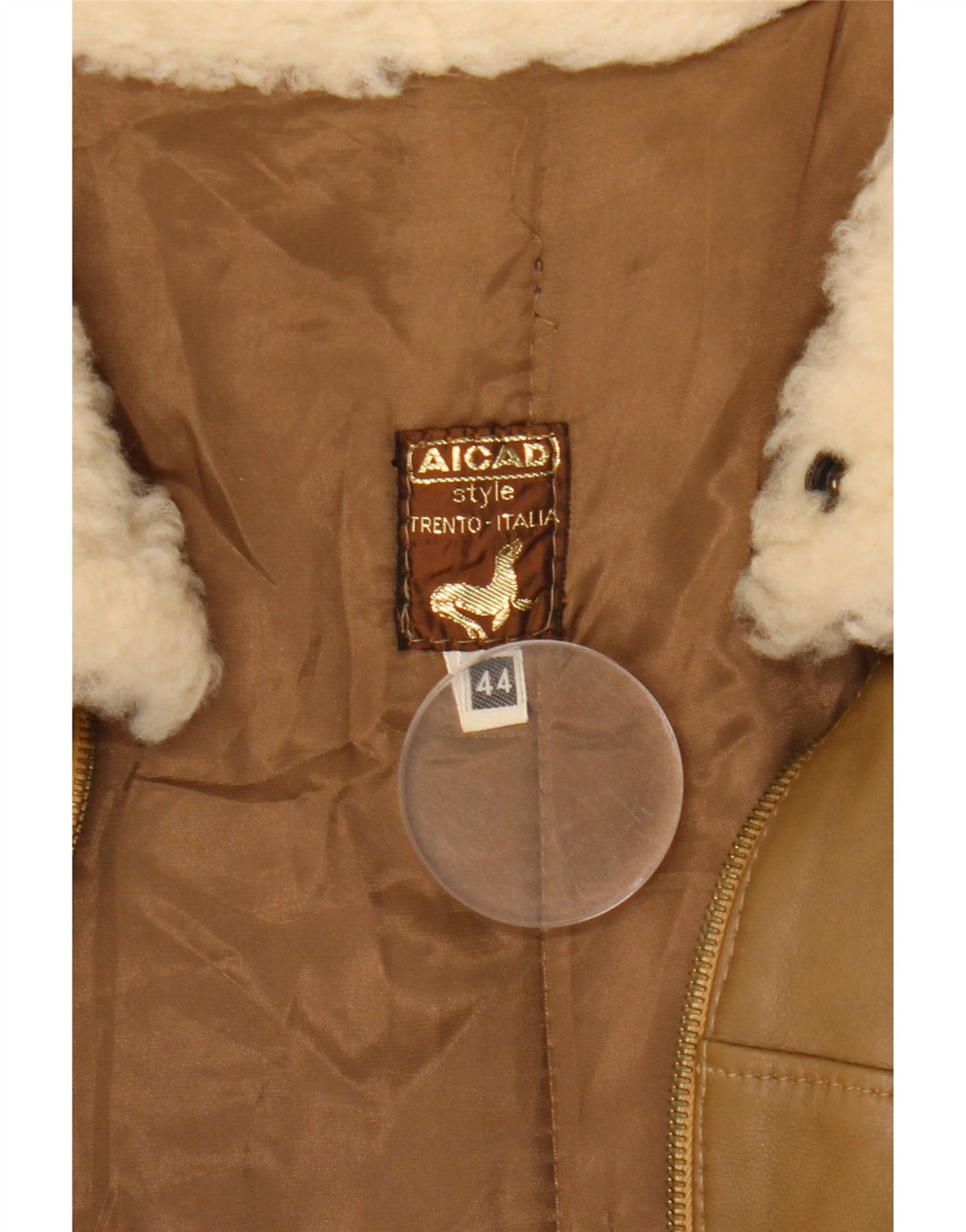 Giacca in Pelle Oversize da Donna Aicad IT 44 Marrone Medio