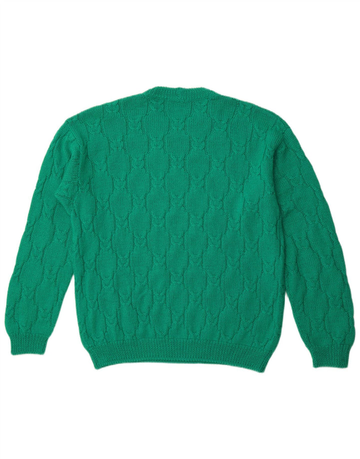 Maglione maglione girocollo da uomo VINTAGE XL verde