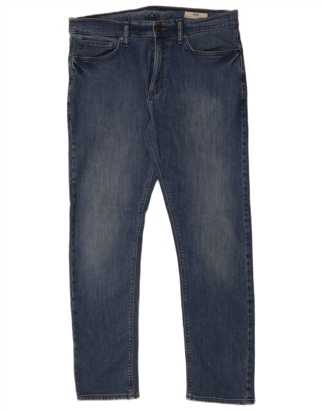 Jeans slim da uomo Marks & Spencer W34 L31 cotone blu