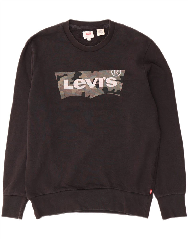 Felpa grafica da uomo Levi's, piccola, in cotone nero