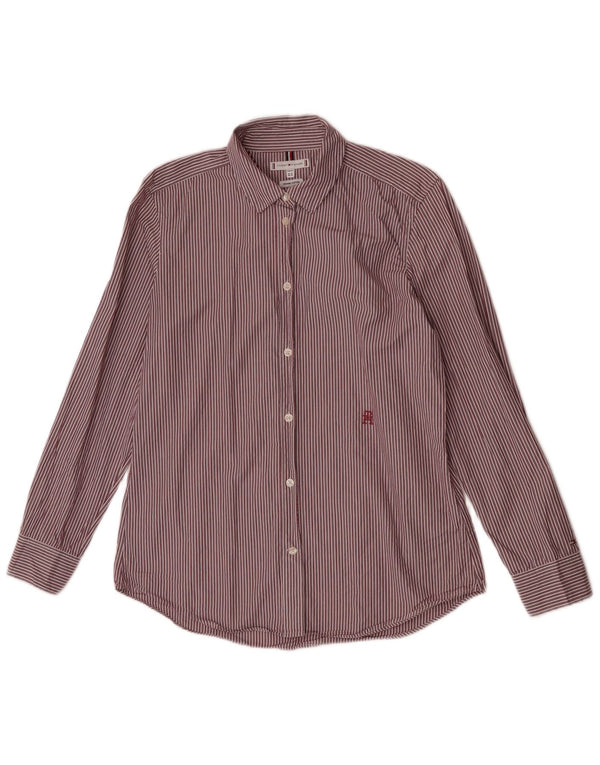 Camicia da donna Tommy Hilfiger UK 14 grande cotone a righe rosse