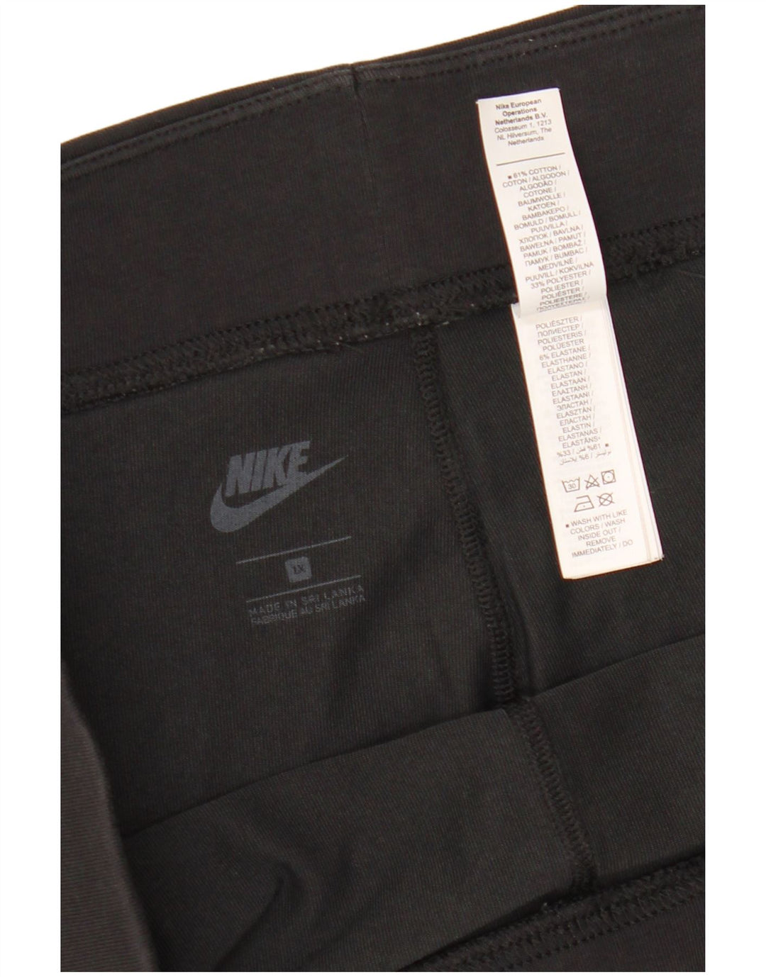 Pantaloncini sportivi da donna NIKE UK 18 XL cotone nero