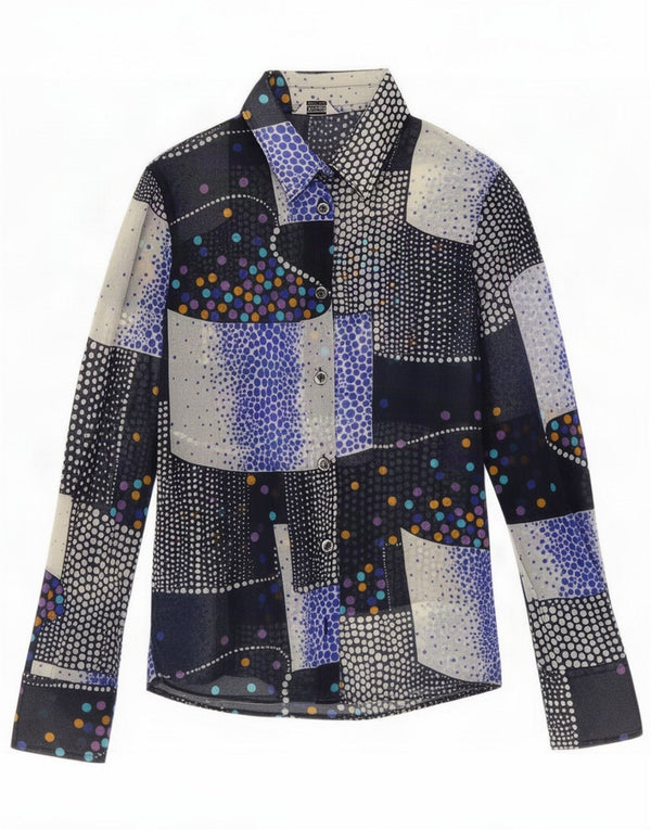 Camicia camicia vintage da donna IT 44 Patchwork multicolore medio