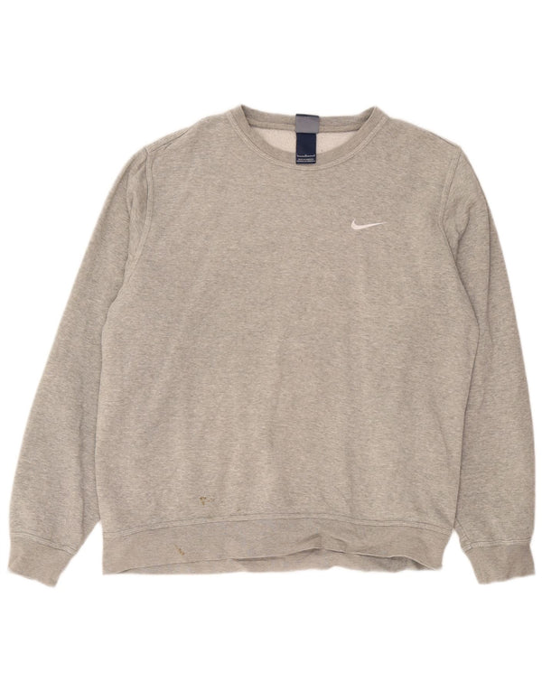 Felpa da uomo Nike Maglione grande in cotone chiazzato grigio