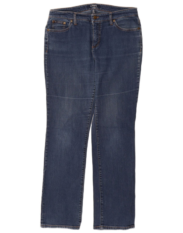 Jeans dritti da donna CHAPS US 10 grandi W30 L31 cotone blu