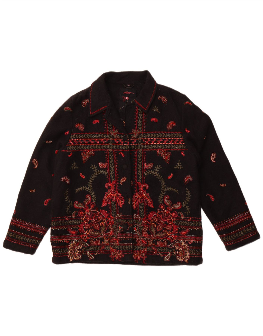 Giacca bomber da donna Dash UK 14 grande lana cachemire nera