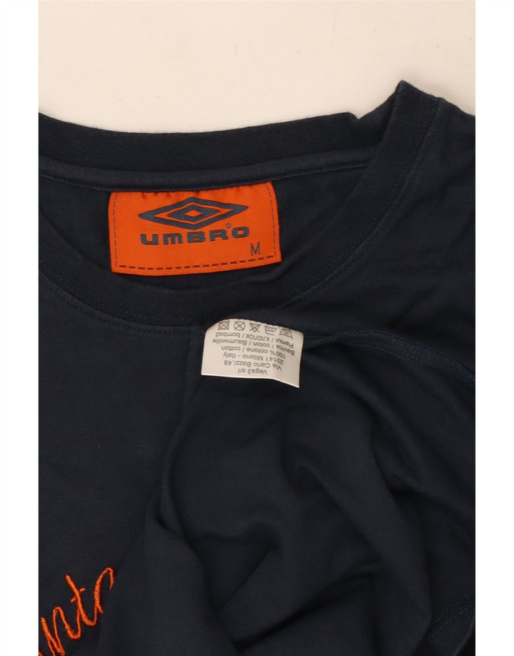 T-shirt grafica da uomo Umbro Top in cotone blu navy medio