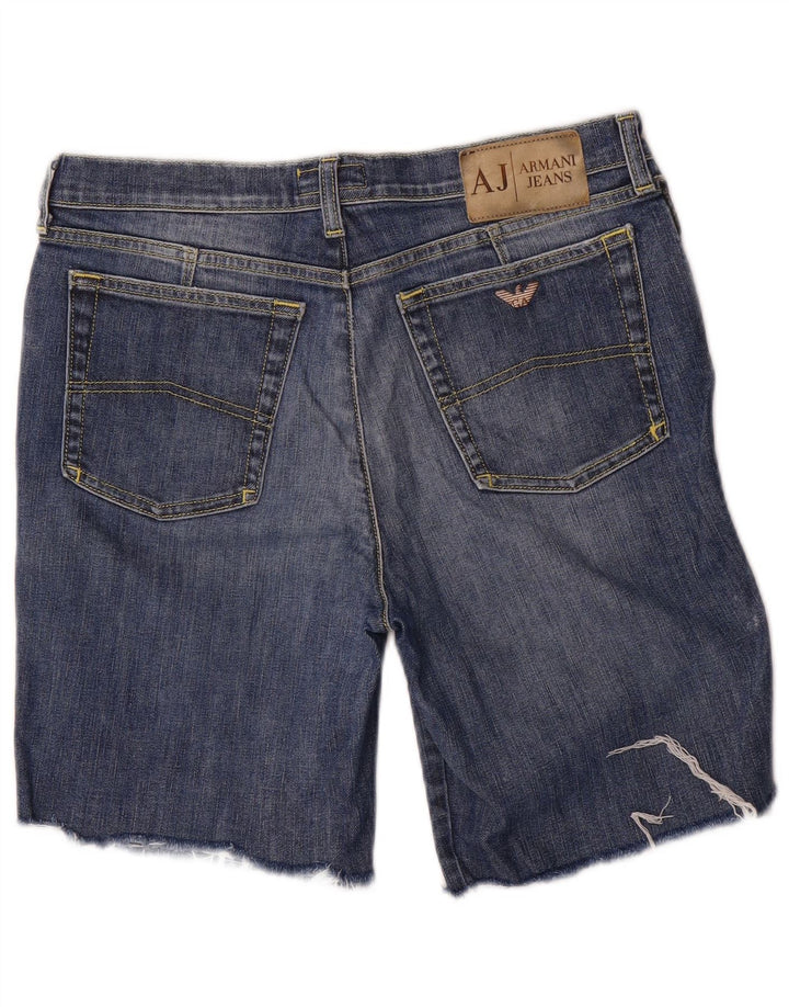 Pantaloncini di jeans da uomo Armani W32 in cotone blu medio