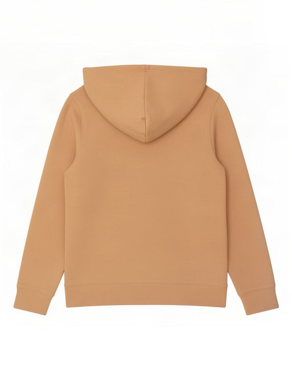Felpa con cappuccio oversize grafica da donna Adidas UK 10 piccola in cotone beige
