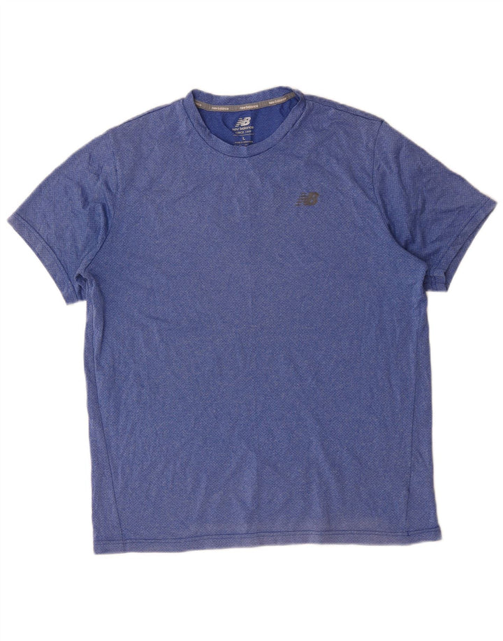 T-shirt da uomo New Balance Top grande in poliestere blu