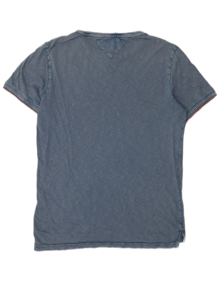 T-shirt da uomo Tommy Hilfiger Top grande in cotone blu
