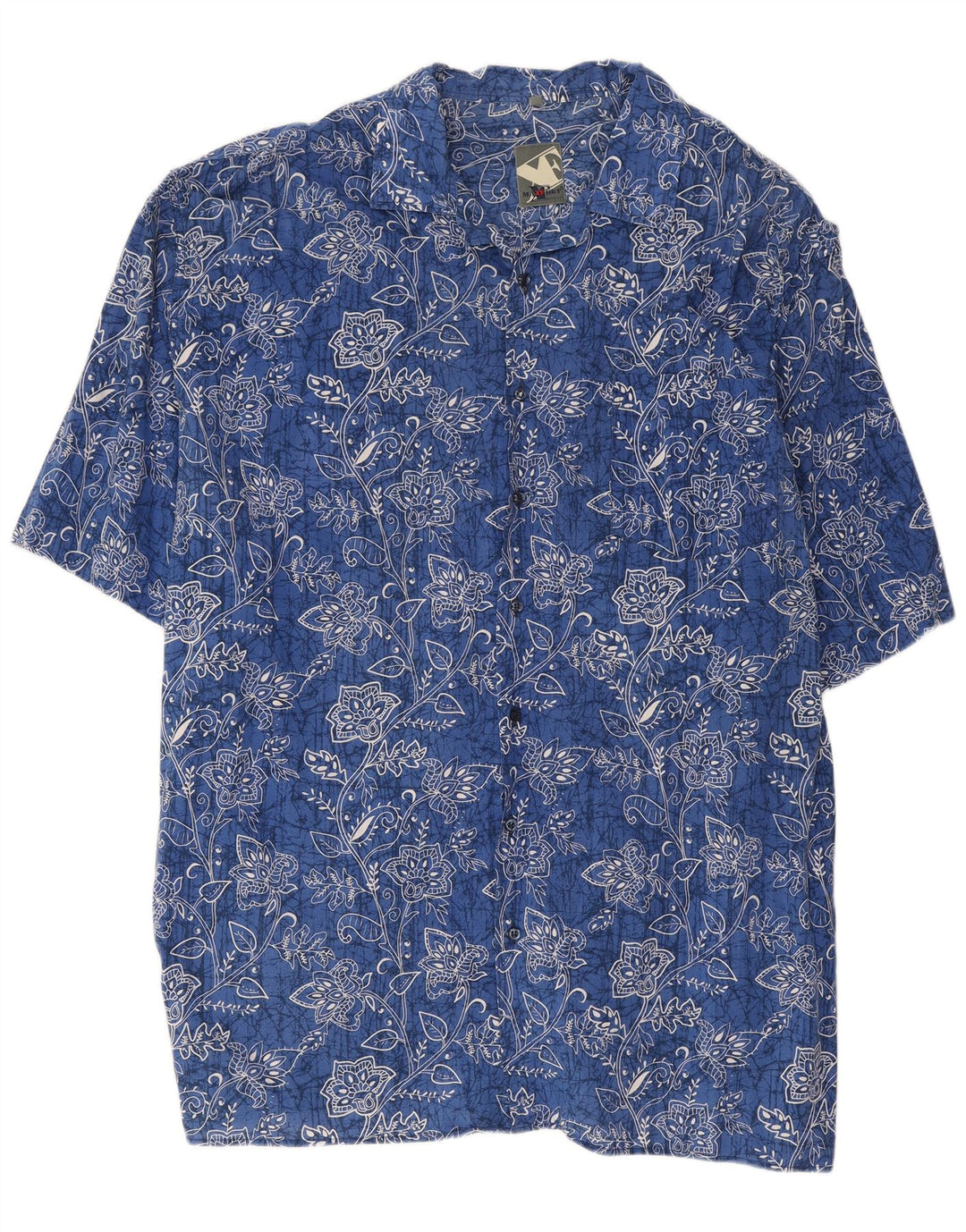 Camicia a maniche corte da uomo Maxfort 4XL Blu floreale