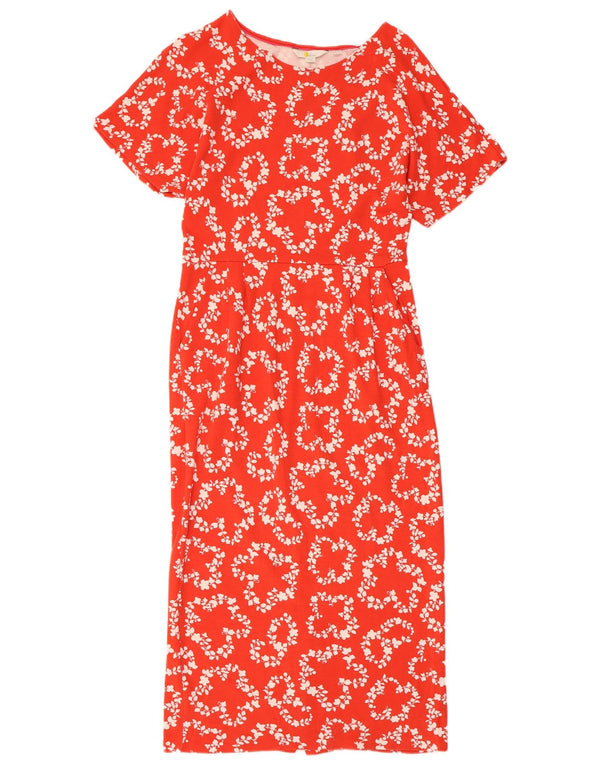 Abito tubino da donna Boden UK 12 Viscosa floreale rossa media