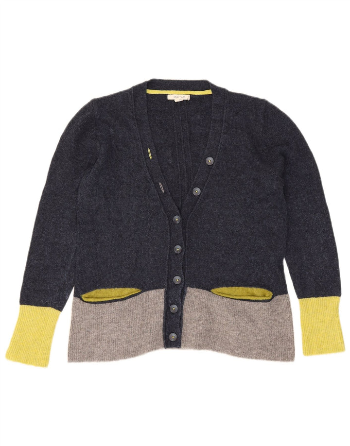Maglione cardigan da donna White Stuff UK 12 Blocco colore blu navy medio