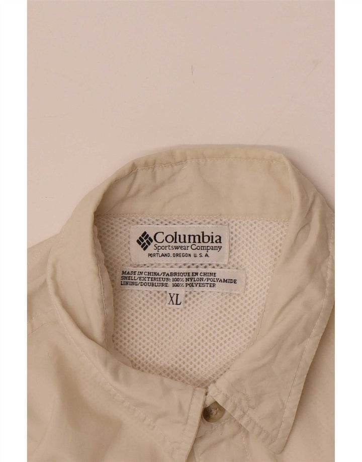 Camicia da uomo Columbia XL poliestere bianco