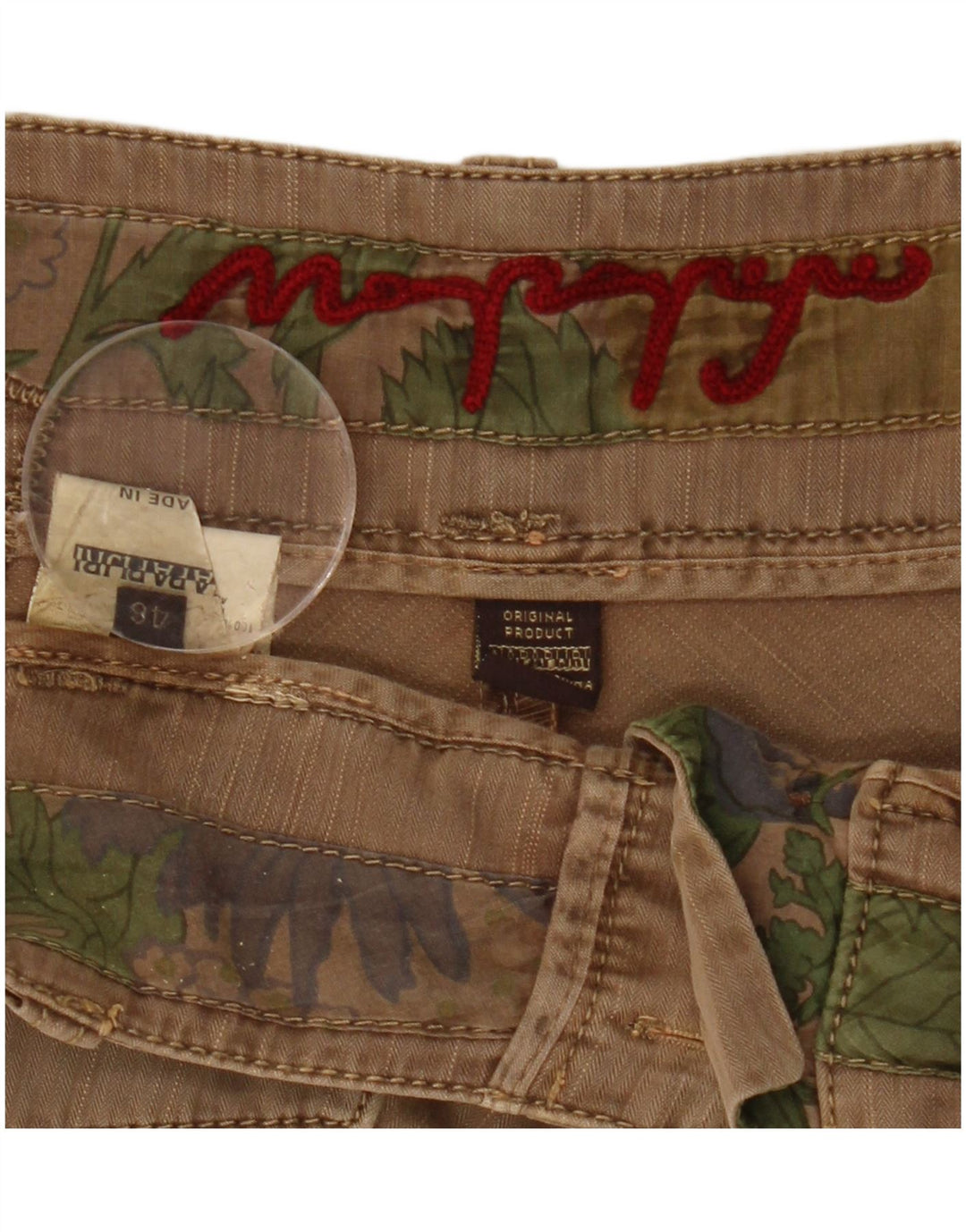 Gonna a trapezio da donna Napapijri IT 46 grande W36 cotone beige