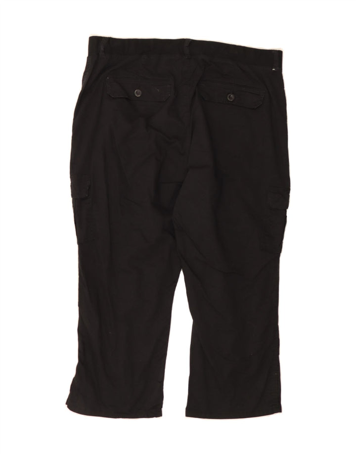 LEE Womens Mid Rise Relaxed Fit Cargo Capri Trousers W36 L23 Black Vintage Lee and Second-Hand Lee from Messina Hembry 