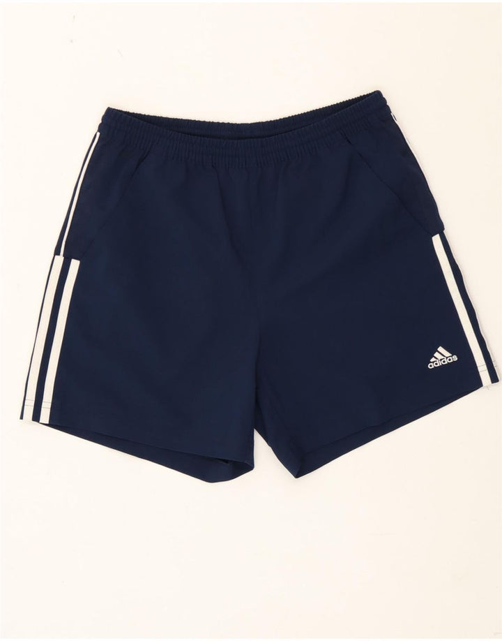 Pantaloncini sportivi Adidas da ragazzo 11-12 anni in poliestere blu navy