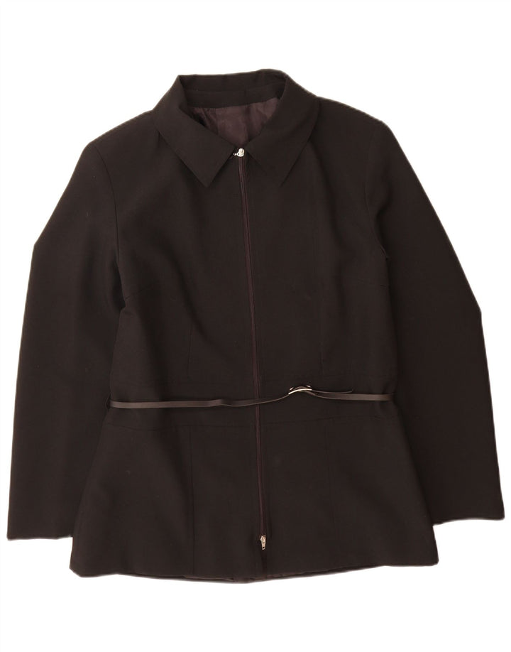 Giacca blazer vintage da donna IT 50 XL poliestere nero