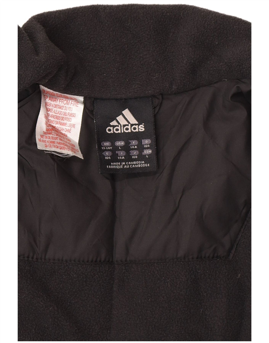 Cappotto Adidas Graphic Windbreaker da ragazzo 13-14 anni in poliammide nero