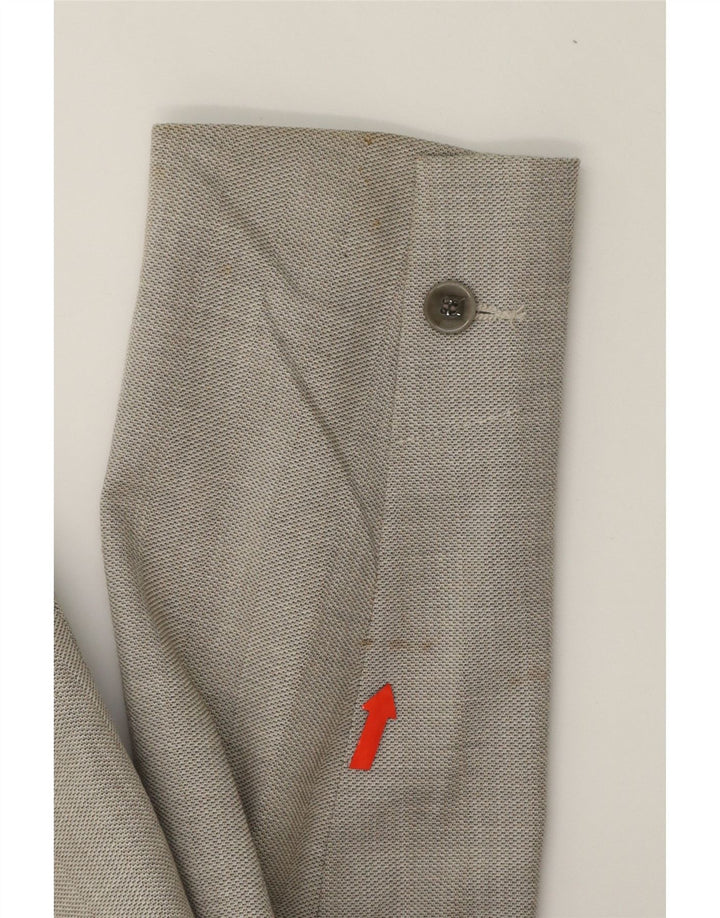 ZARA Womens 1 Button Blazer Jacket EU 42 Large Grey Polyester Vintage Zara and Second-Hand Zara from Messina Hembry 