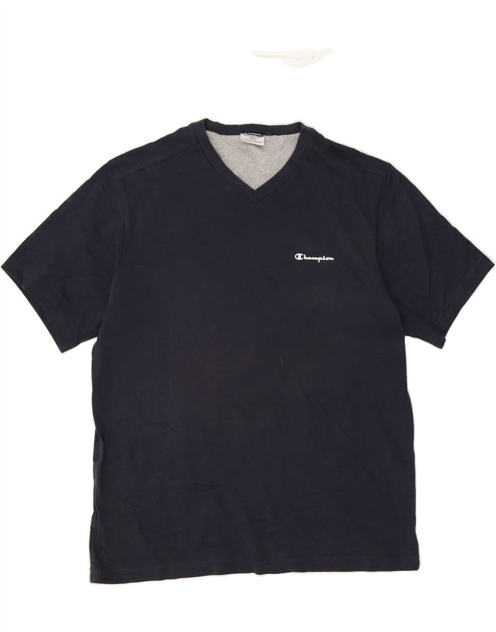 CHAMPION Mens T-Shirt Top XL Navy Blue Cotton Vintage Champion and Second-Hand Champion from Messina Hembry 