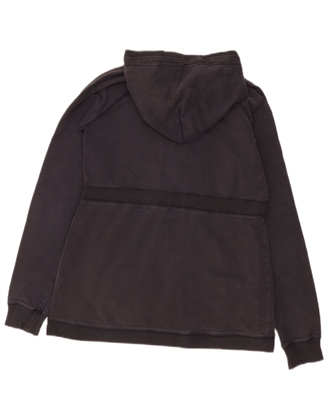 Maglione con cappuccio e zip da donna Woolrich UK 12 cotone nero medio