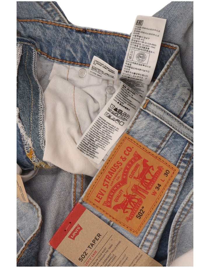 Levi's Uomo 502 Jeans affusolati W34 L30 Cotone blu