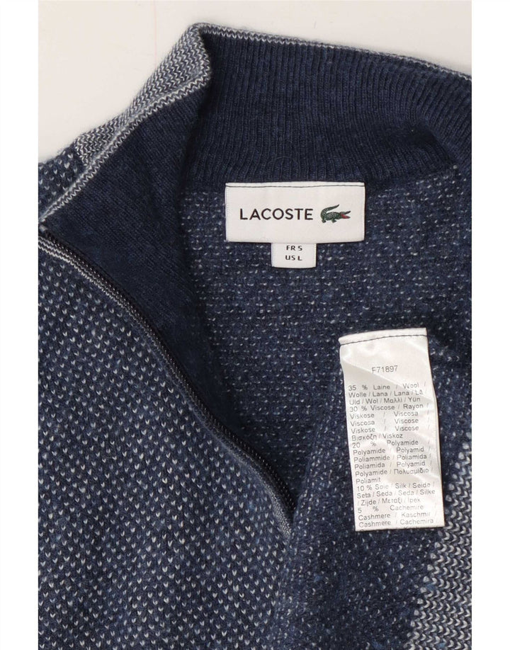 Maglione cardigan da uomo Lacoste taglia 5 grande lana blu