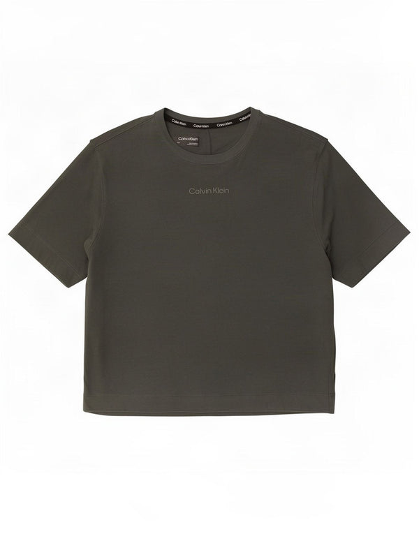 T-shirt da donna Calvin Klein Top UK 14 cotone grigio medio