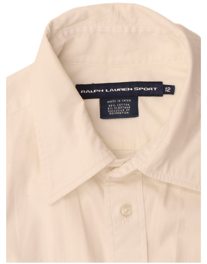 Camicia da donna RALPH LAUREN US 12 grande cotone bianco