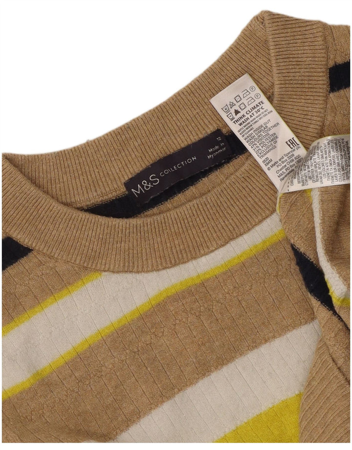 Maglione maglione girocollo da donna Marks & Spencer UK 12 medio multicolore