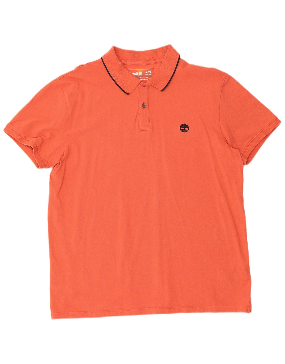 Polo Timberland da uomo slim fit grande in cotone arancione