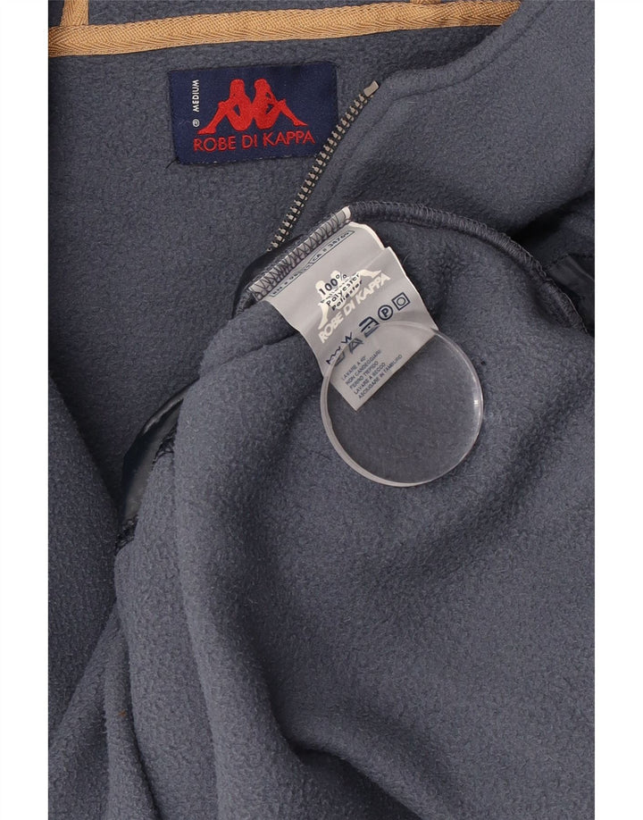 Maglione in pile da uomo Kappa con cappuccio e zip, blu medio, in poliestere