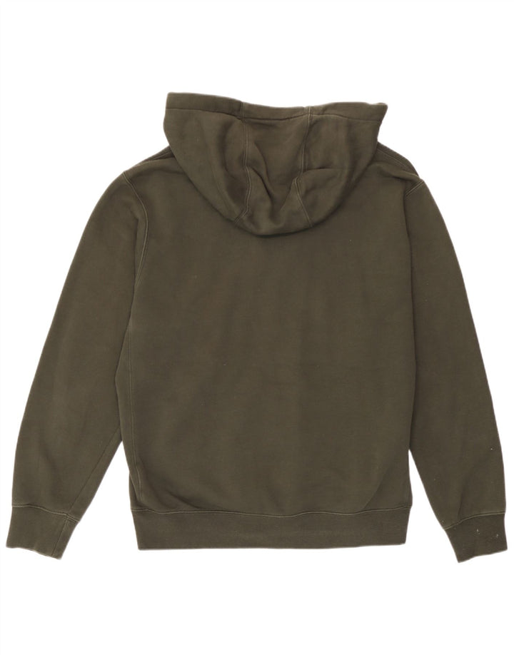 Felpa con cappuccio e zip Nike da uomo in cotone kaki medio