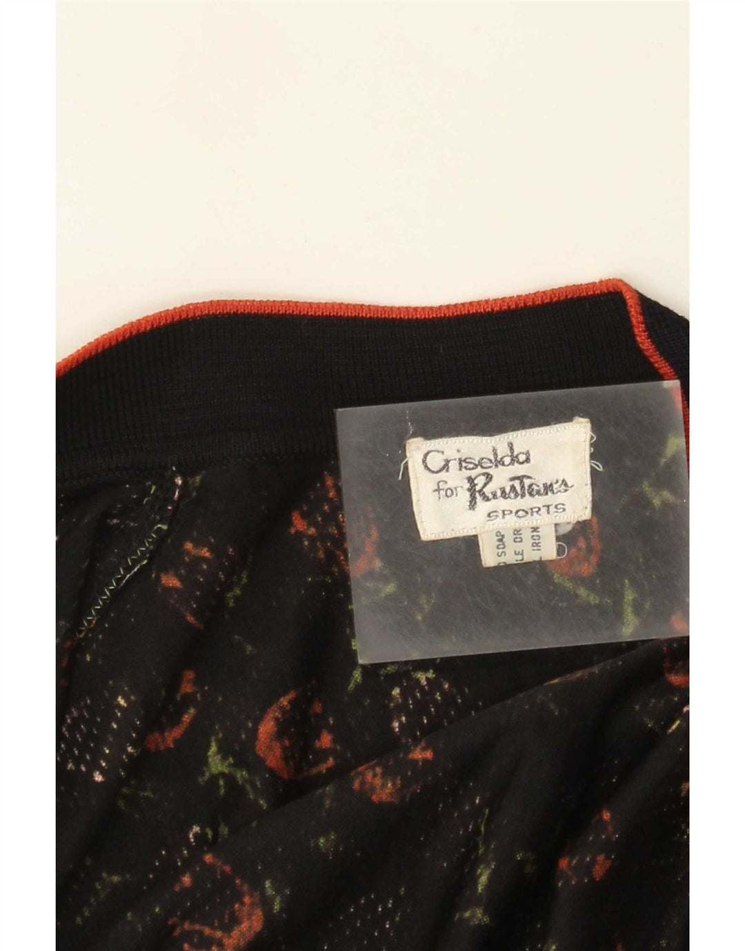 Set da 2 pezzi vintage da donna UK 14 medio nero floreale