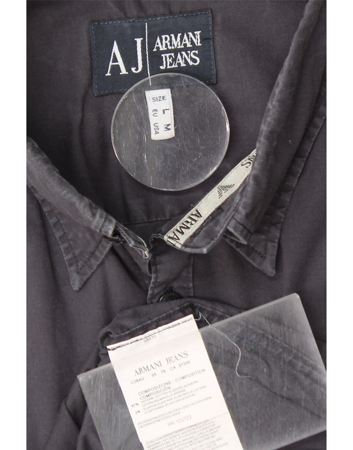 ARMANI JEANS Camicia Uomo Cotone Medio Blu Navy