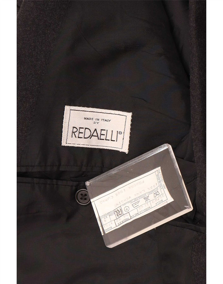 Giacca Blazer Doppiopetto Uomo Redaelli IT 56 3XL Lana Grigia