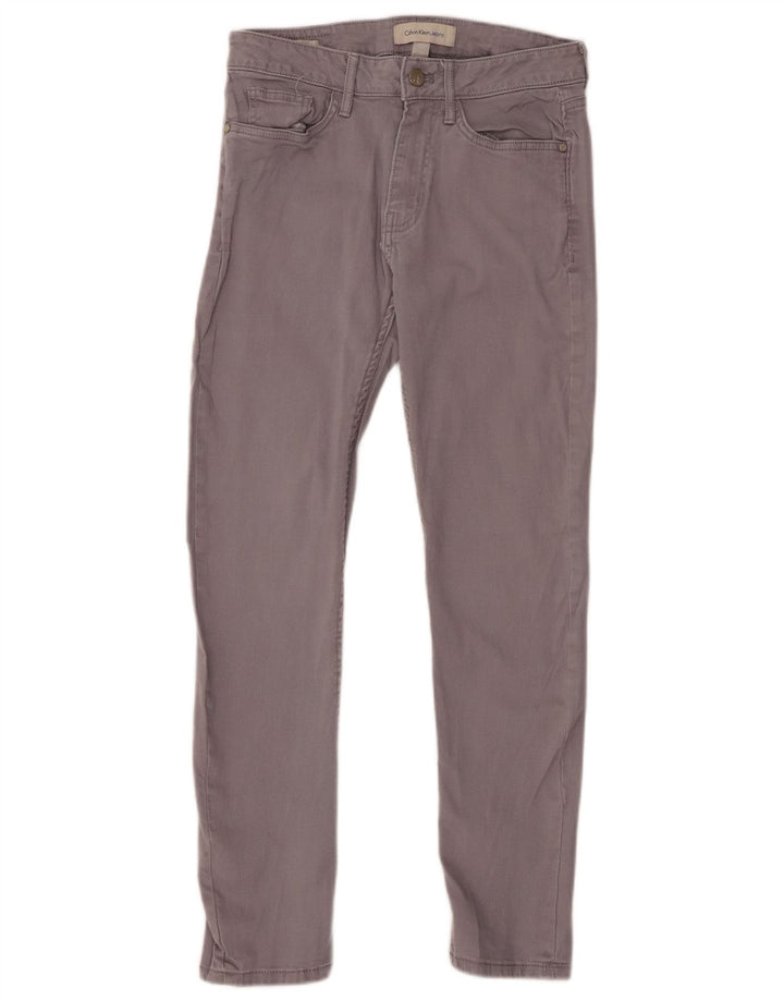CALVIN KLEIN Pantaloni casual skinny da donna W26 L27 Grigi