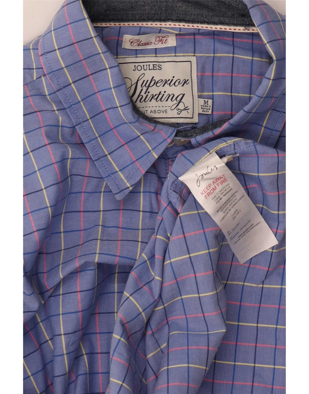 Camicia Joules da uomo vestibilità classica in cotone a quadri blu medio