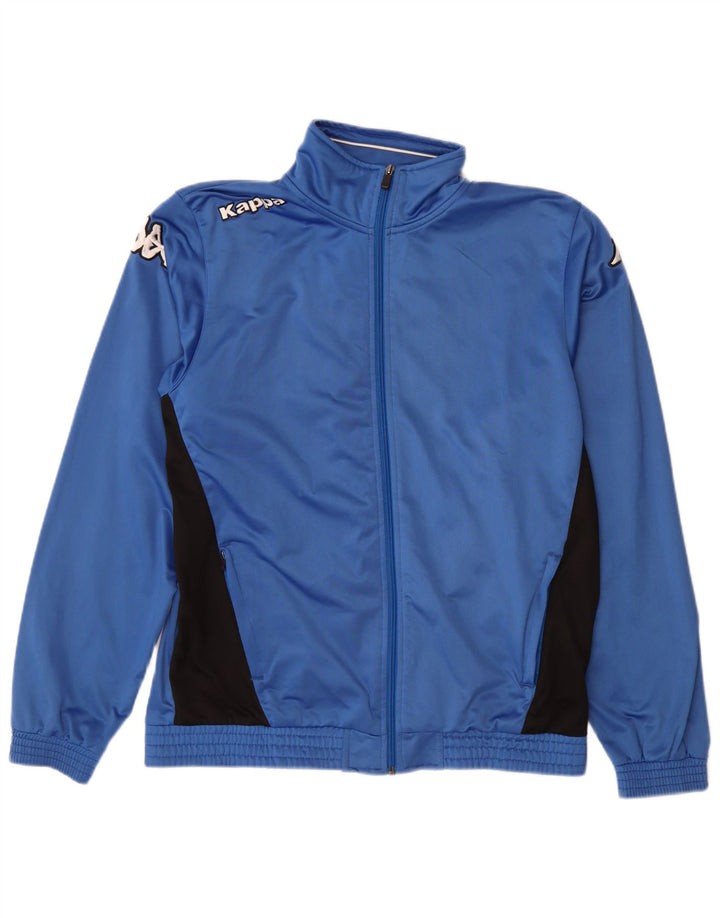 Giacca da uomo con grafica Kappa, giacca grande, color block blu
