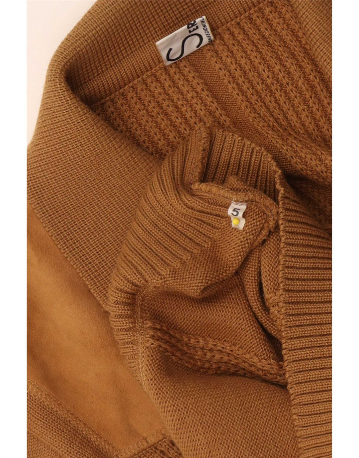 Maglione cardigan da donna vintage UK 14 Beige medio