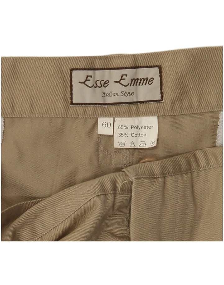 Pantaloni cargo dritti da uomo VINTAGE W42 L31 poliestere beige