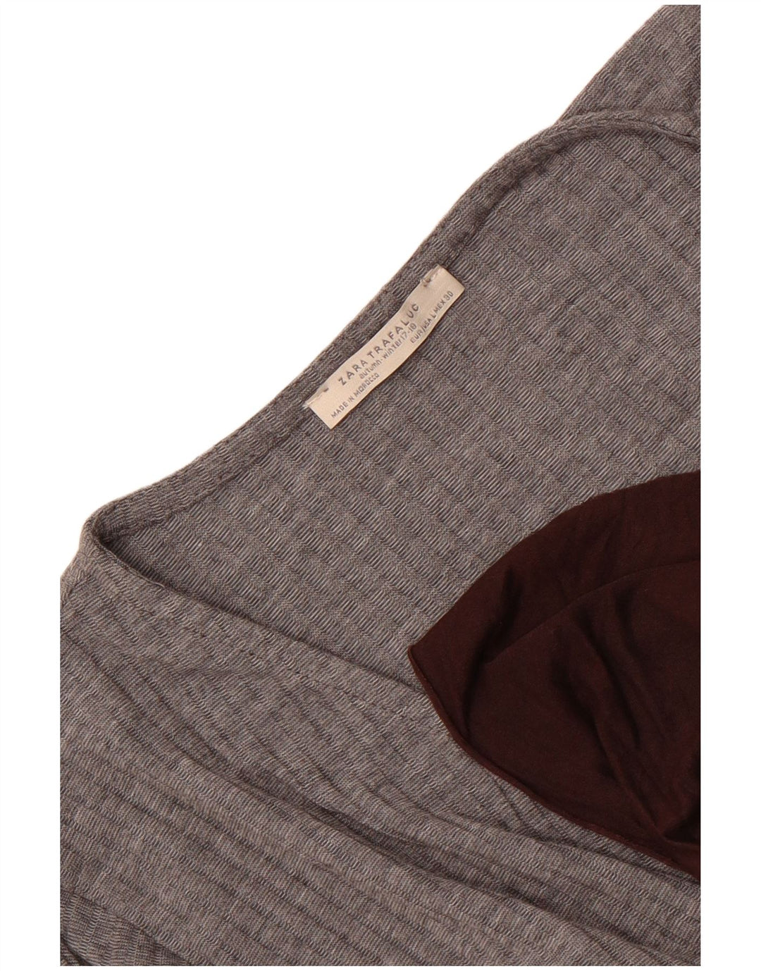 Top in camicetta da donna Zara UK 16 grande grigio color block
