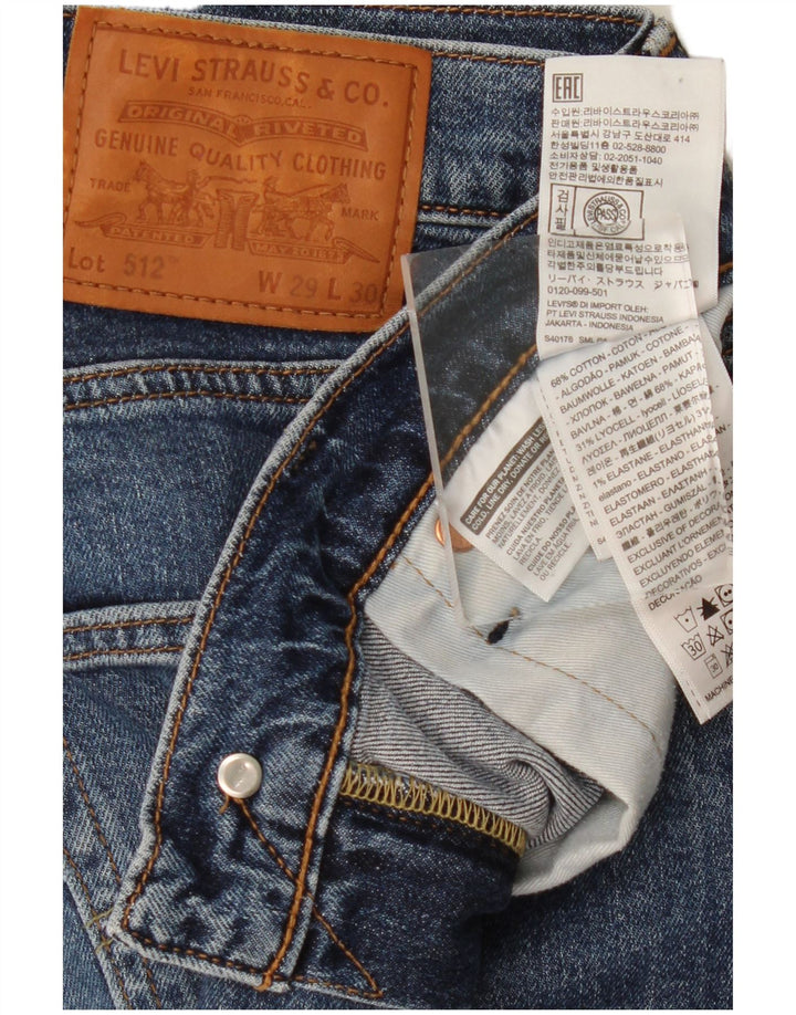 Jeans Levi's da donna 512 slim affusolati W29 L30 cotone blu