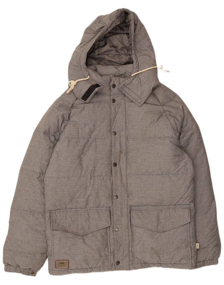Giacca imbottita con cappuccio da uomo VANS UK 38 Nylon grigio medio